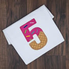 Personalised 5th Birthday Girl Shirt, High Five Birthday Outfit, Pink Ice Cream