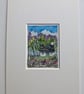 Crocus Cottage - Original miniature. A5 Mounted - Image 2