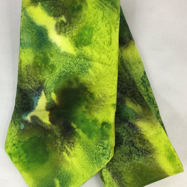 Silk Tie 100% Pure Silk, Hand Painted