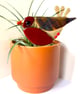 Little Red Robin plant stake, fused glass.  - Image 5
