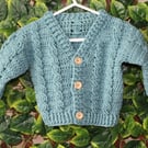 handmade crochet baby cardigan size  6 - 12 months