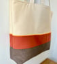 Colour Block Tote Bag - Copper Canopy, Handmade in Bristol - Image 5