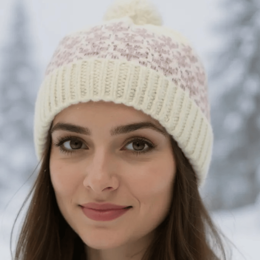 Knitted Alpaca Beanie Hat   