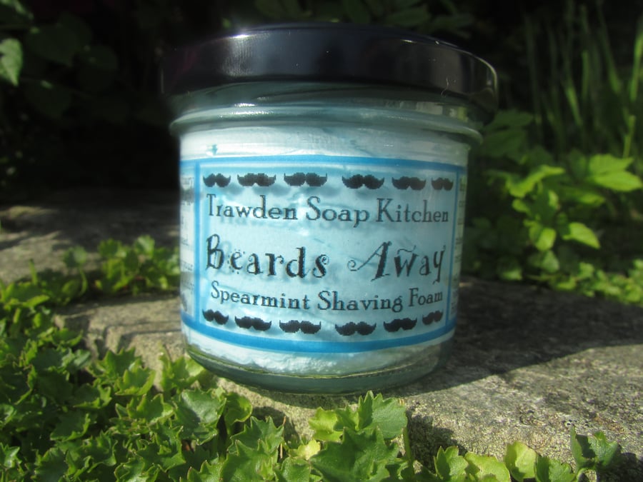 Beards Away Spearmint Shaving Foam, Cream, Soap - Perfect for Fathers Day , Dad