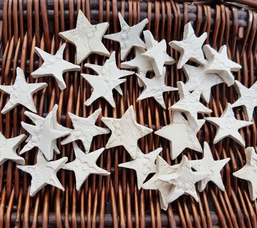 Handmade Ceramic Star for Crafts