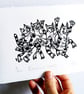 Raucous Cats - unframed lino cut print - Image 2
