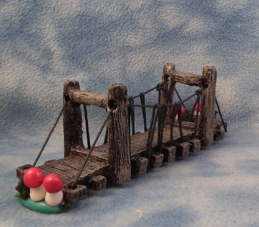 Sale ... Gnome Bridge with moss decoration Gnome Village