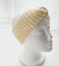 Yellow & White Ear Warmer, Lemon Crochet Twisted Headband
