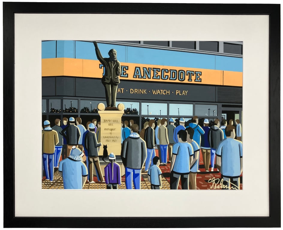 Coventry City, Framed Football Stadium Art Print. 20" x 16" Frame Size