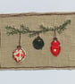 Embroidered Baubles Christmas Card - Image 2