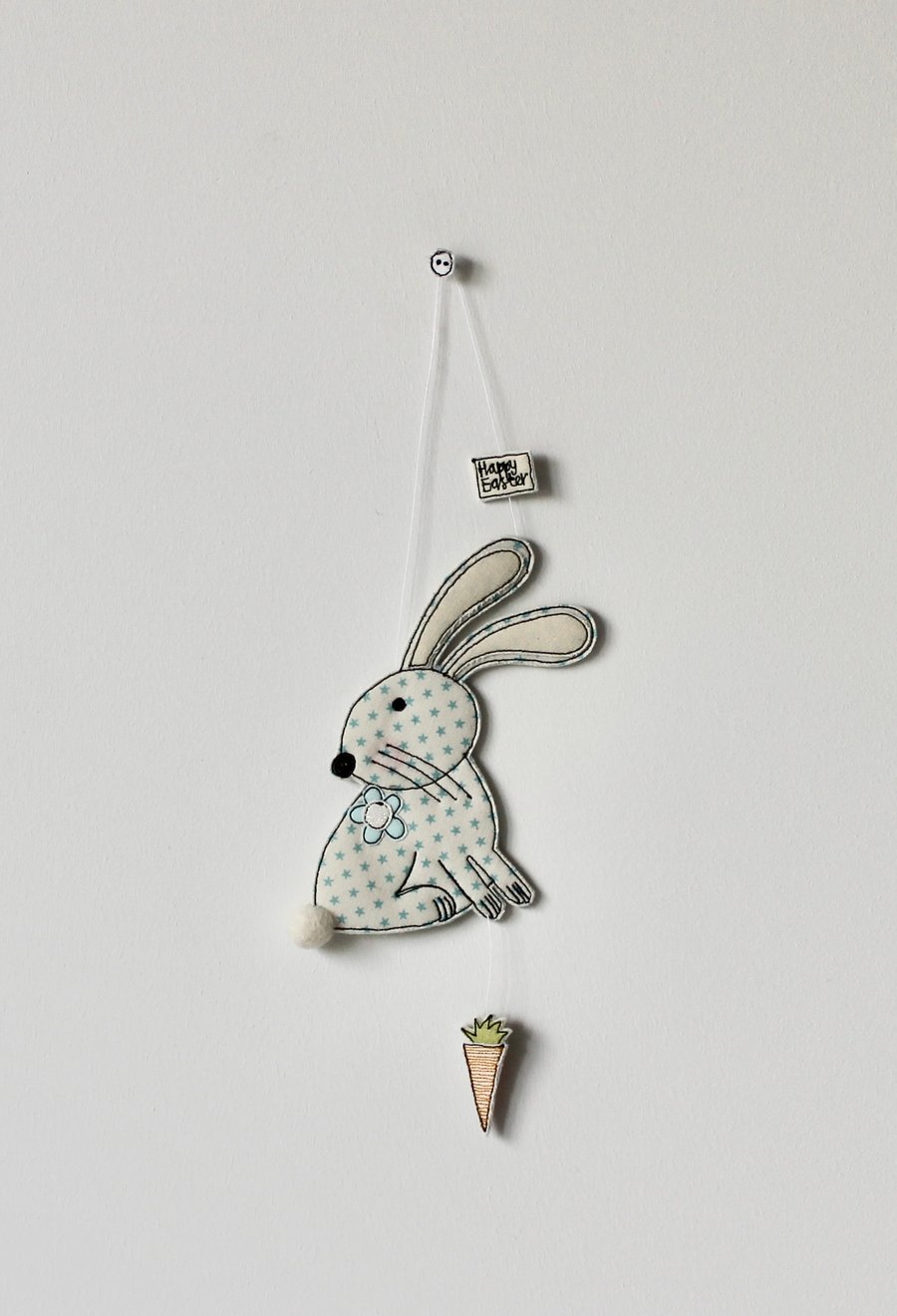 Special Order For Philippa - 'Happy Easter Bunny' - Handmade Hanging Decoration