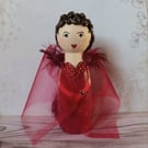 Scarlett O'Hara wooden peg doll.