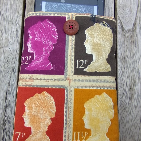 Kindle cover with stamps