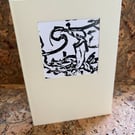 Handmade Unique Greetings Card, Eco friendly Gfits, one of a kind Art Print Card