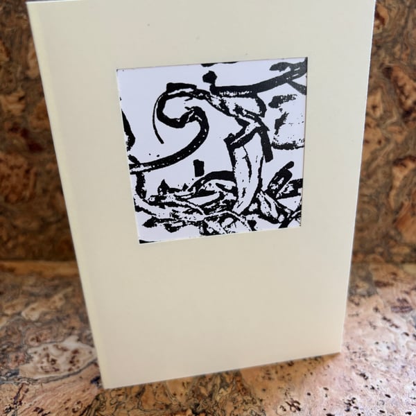 Handmade Unique Greetings Card, Eco friendly Gfits, one of a kind Art Print Card