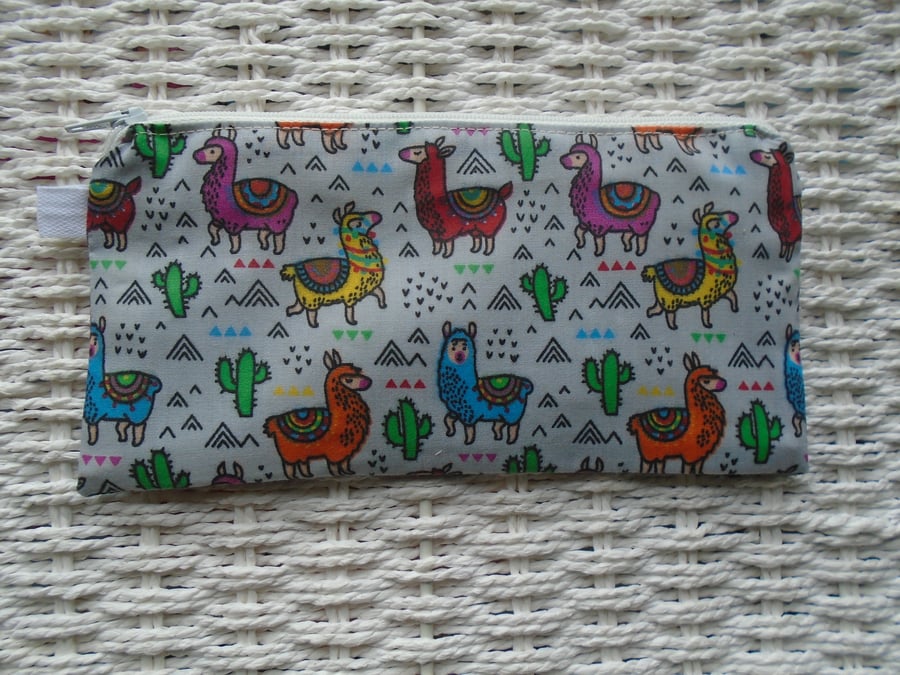 Llama Alpaca Themed Pencil Case 