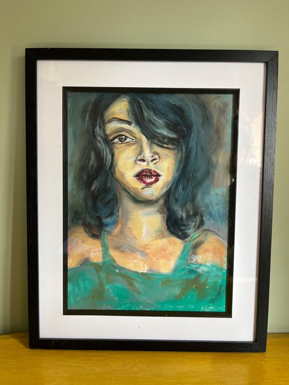 Soft pastel painting of a woman