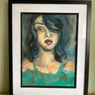 Soft pastel painting of a woman