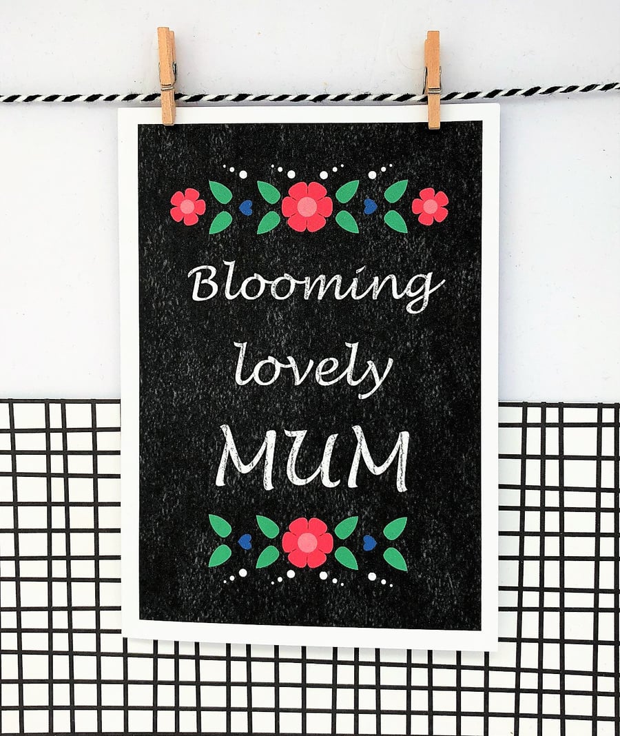 Mum Card - Wildflower Seeds - Handmade Card