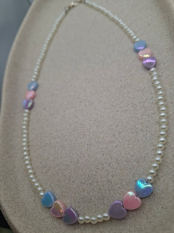 Pastel Pearl Heartshine Necklace