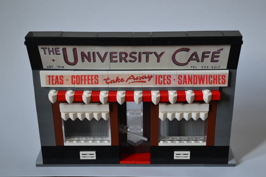 The University Cafe, Glasgow in Lego