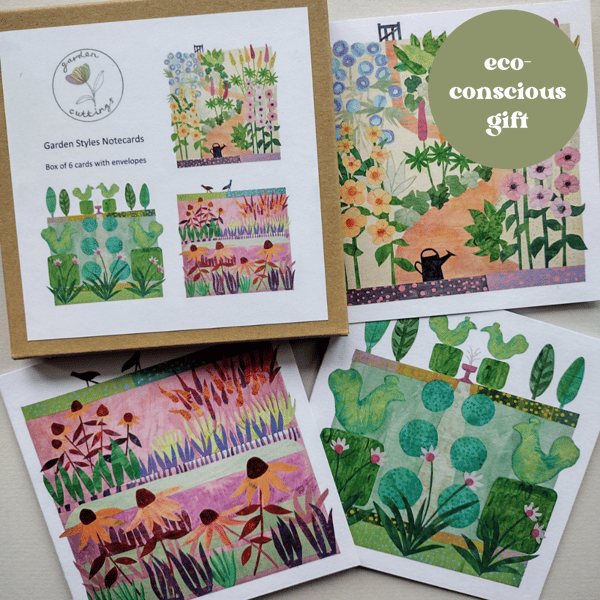 Notecard gift set, Garden Styles, plastic free, bestseller  