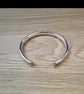 "Aurora" - Heavy Sterling Silver Cuff 9ct caps - 64g - Made to any size - 8x4mm - Image 4