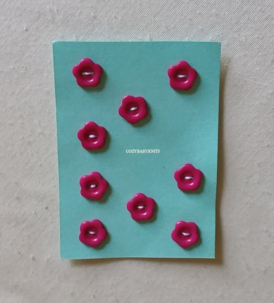 Cerise flower buttons