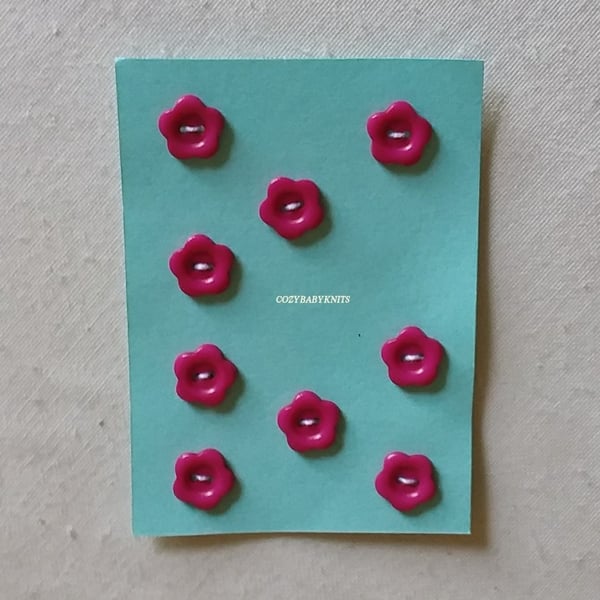 Cerise flower buttons