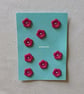 Cerise flower buttons - Image 1