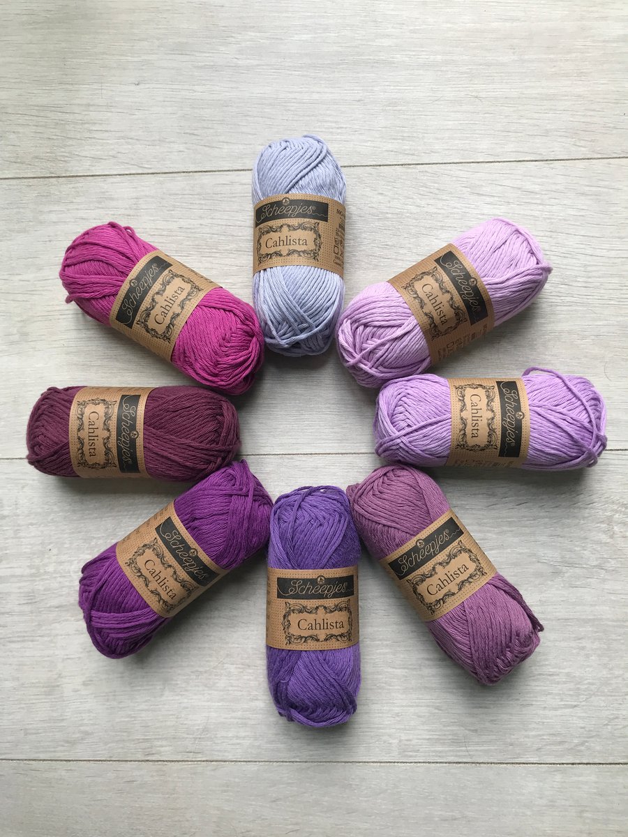 Scheepjes Cahlista Purples Colour Pack 400g - ideal for crochet projects