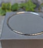 Sterling Silver 2mm Hammered Round Bangle - JBJ5025 - Image 5