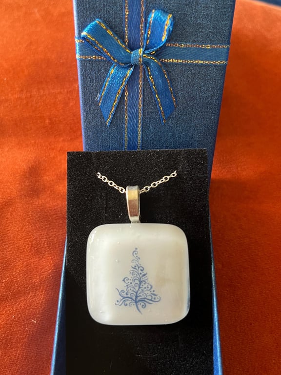 Bespoke Handcrafted Artisan Christmas Tree Pendant.