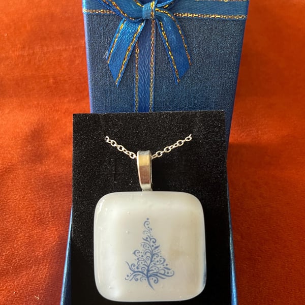 Bespoke Handcrafted Artisan Christmas Tree Pendant.
