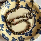 Boho unakite chip necklace