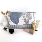 Large Make up Bag with Leaves and Berries