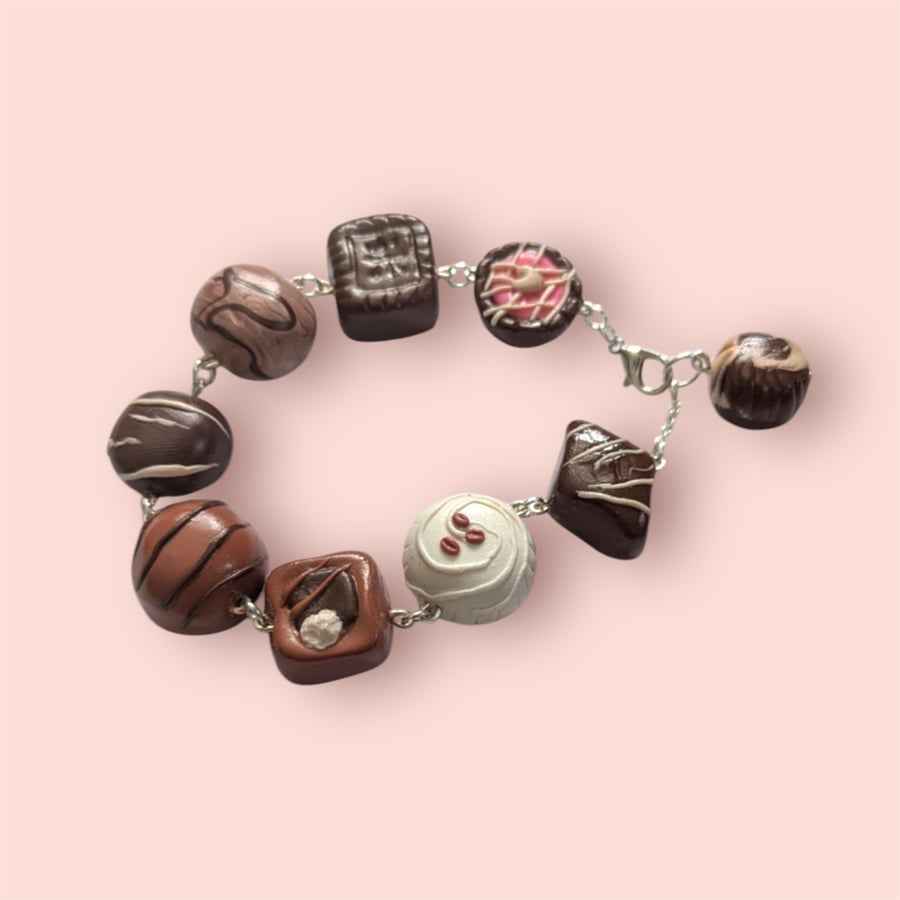 Chocolate Bracelet Miniature Food Jewellery Chocolate Lovers Bracelet Womens 