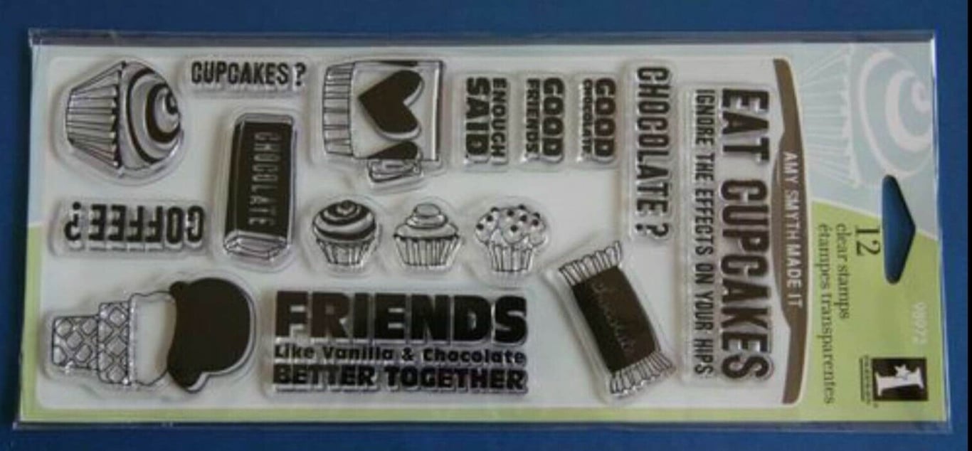 NEW Inkadinkado Eat Cupcakes Clear Stamp Set