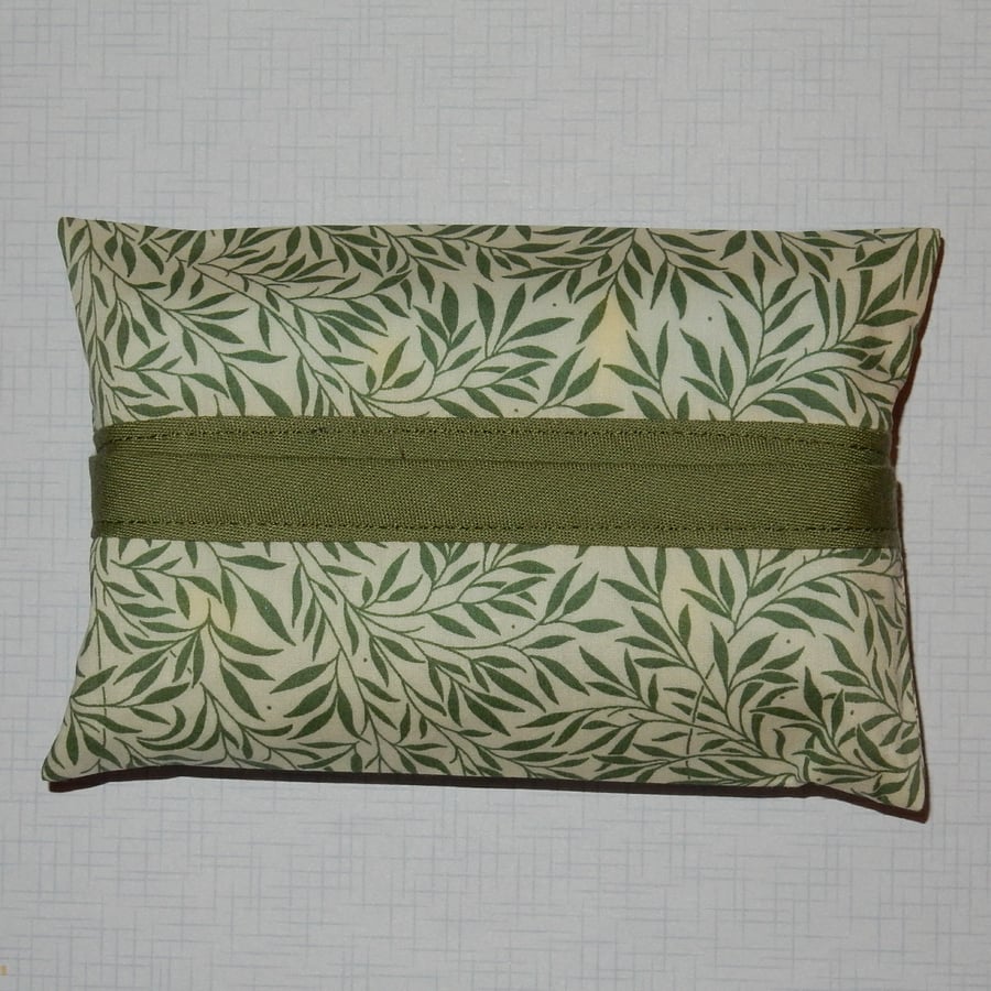 Tissue holder  Liberty print green