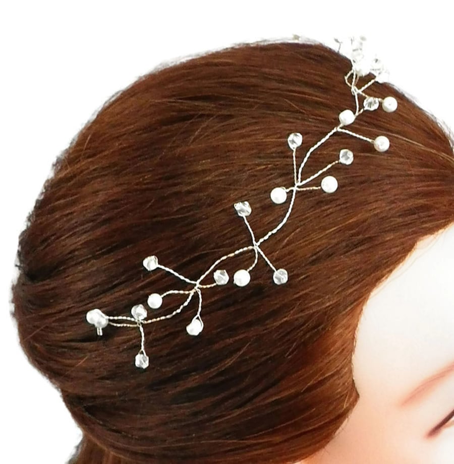 Wedding Hair Vine bridal hair vine Pearl hair vine bridesmaid hair vine bridal