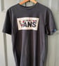 Hand-Embroidered Black Vans T-Shirt – One-of-a-Kind