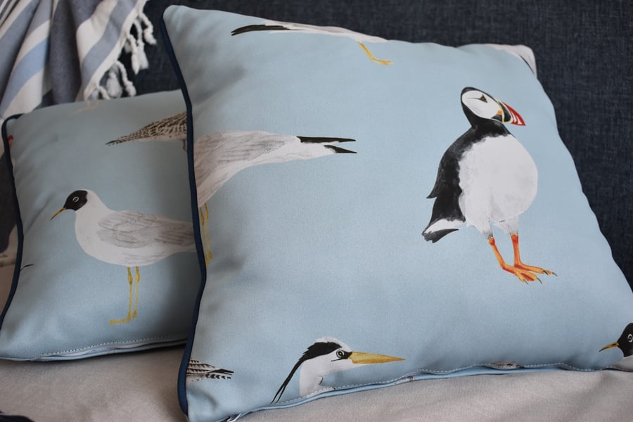  nautical cushion cover with birds 