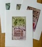 Tree in a Stamp Plant Pot 1  Collagraph print - Made in Yorkshire Original Print - Image 4