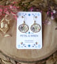 Real Pressed Flower Dangle Drop Earrings Hypoallergenic