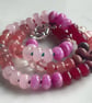 Iced Raspberry Hand Knotted Beaded Gemstone Necklace - Image 8
