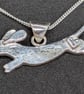 Sterling silver dachshund pendant with handmade bail, Sausage dog - Image 3