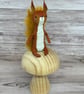 Spun Cotton Red Squirrel Miniature Art Doll - Image 9