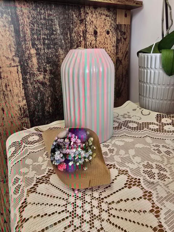 Hand Painted Colourful Reed Vase
