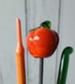 Handcrafted Flameworked Glass Petite Pumpkin  Miniature keepsake Thoughtful gift - Image 4
