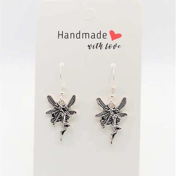 Sterling Silver Fairy Earrings.  Free UK Postage.